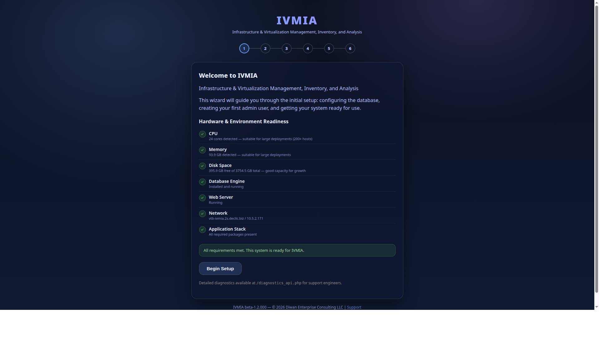 IVMIA Setup Wizard — Hardware Readiness