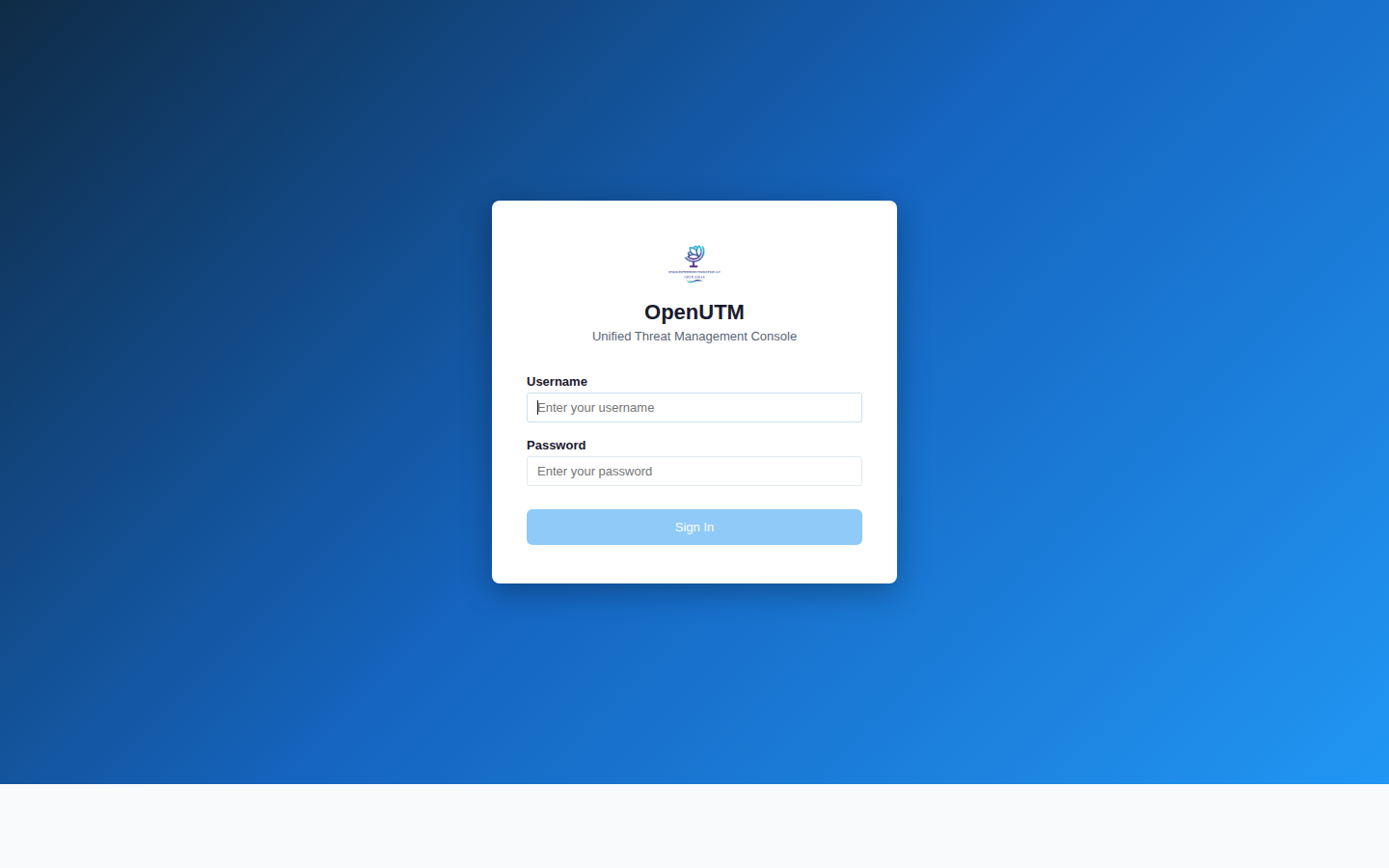 OpenUTM Unified Threat Management Console